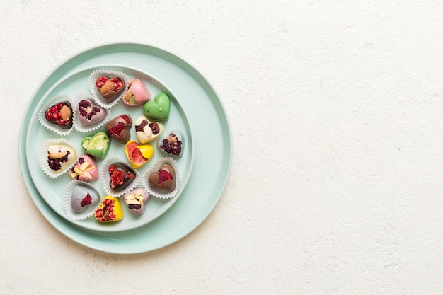 colorful dessert plated